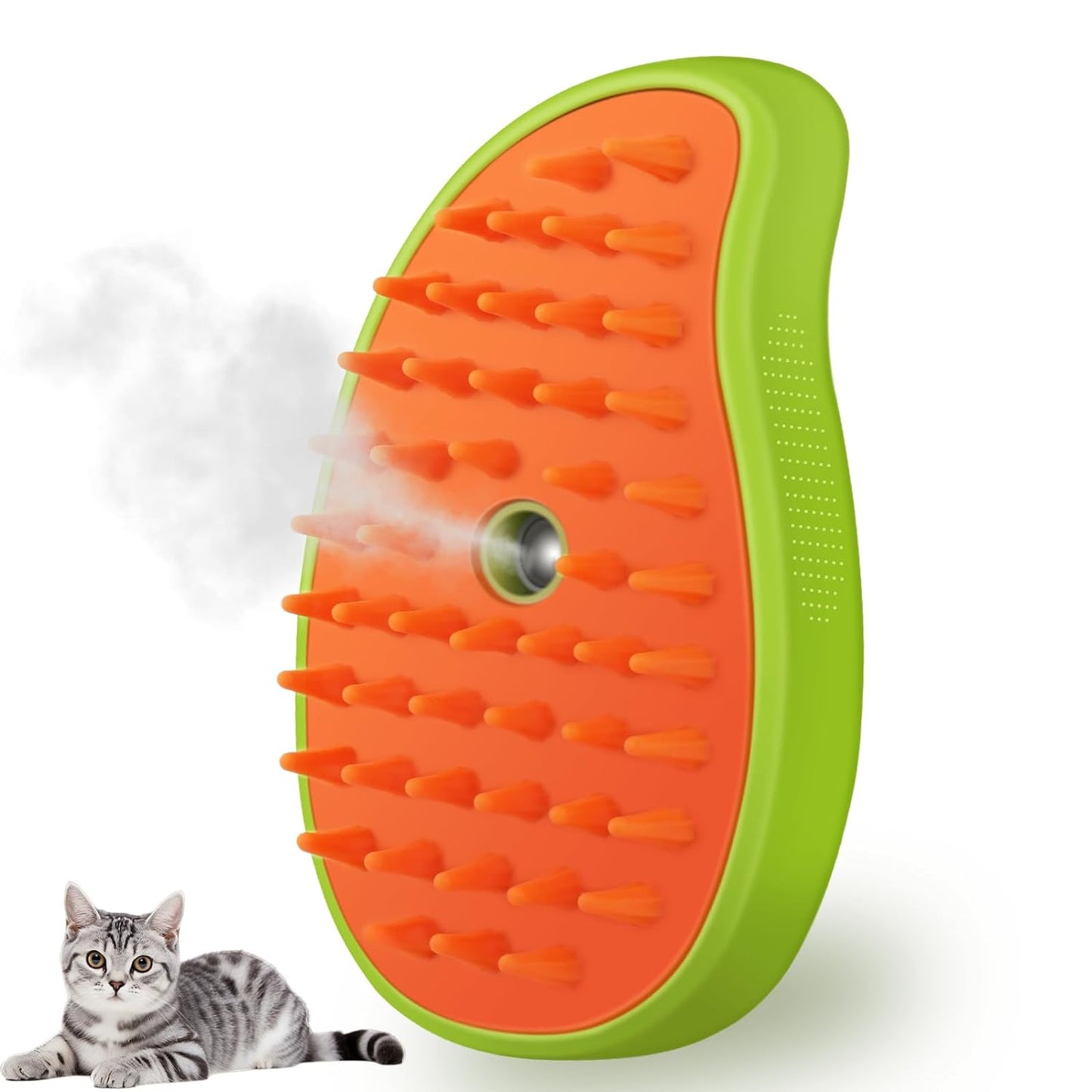New 3 In 1 Steamy Pet Cat Brush Cleanser Vapor, Steaming Pet Hair Brush